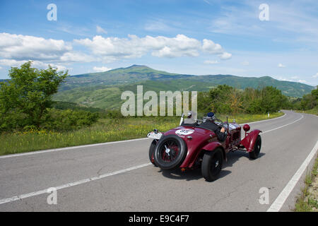 Oldtimer, Voiture, Mille Miglia, 1000 Miglia, 2014, Toscane Banque D'Images