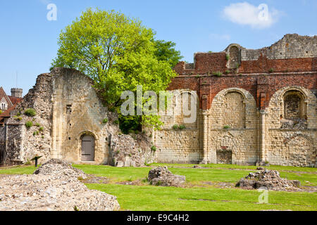 Ruine terrains de St Augustine's Abbey à Canterbury, Kent, Angleterre Banque D'Images