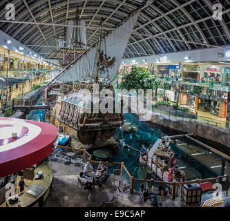 Des personnes non identifiées, au West Edmonton Mall, en Alberta, au Canada. Banque D'Images