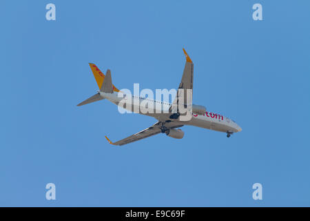 ISTANBUL, TURQUIE - le 13 juillet 2014 : Pegasus Airlines Boeing 737-800 l'atterrissage à l'aéroport Sabiha Gökçen. Pegasus est le second grandes Banque D'Images