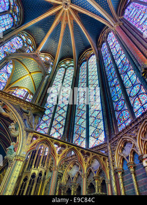 (Sainte Chapelle Sainte-Chapelle) à Paris. Banque D'Images