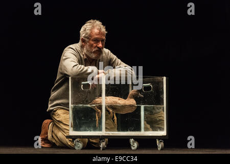 Richard Piper que Ekdal dans "le canard sauvage" au Barbican. Banque D'Images