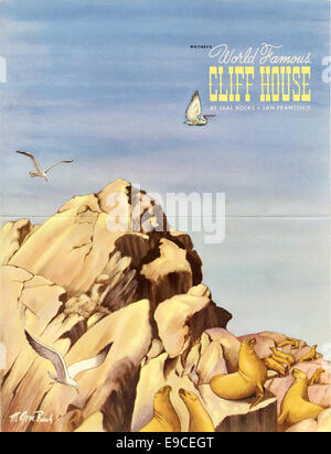 Menu, Cliff House, San Francisco [couverture] Banque D'Images