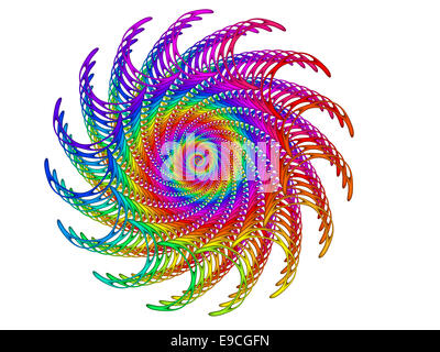 Beau Motif Spirale Arc-en-ciel psychédélique Banque D'Images