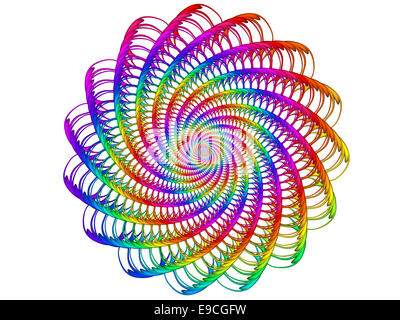 Beau Motif Spirale Arc-en-ciel psychédélique Banque D'Images