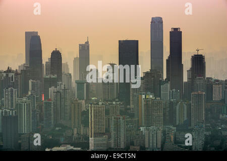 Chongqing, Chine sur la ville. Banque D'Images