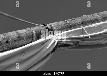 Détail du gréement d'un grand voilier. Banque D'Images