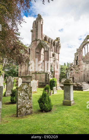 Abbaye de Dryburgh près de St Boswells dans les Scottish Borders. Banque D'Images