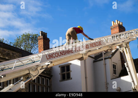 D'Incendie et de secours du Lincolnshire . Banque D'Images