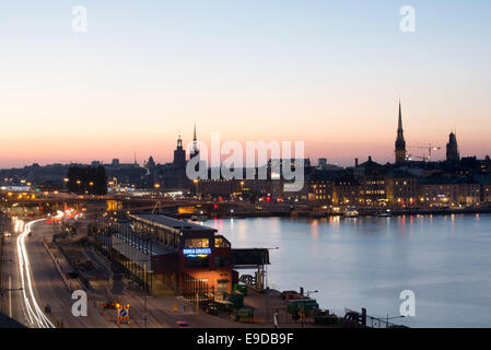 Panorama de stockholm- vue sur la vieille ville de Suède Södermalm Banque D'Images