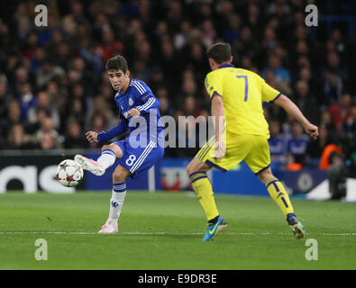 Londres, Royaume-Uni. 21 Oct, 2014. Oscar de Chelsea en action.- Ligue des Champions - Chelsea vs NK Maribor - Stamford Bridge - Angleterre - 21 octobre 2014 - Photo David Klein/Sportimage. © csm/Alamy Live News Banque D'Images