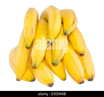 Régime de bananes isolé sur fond blanc. Banque D'Images