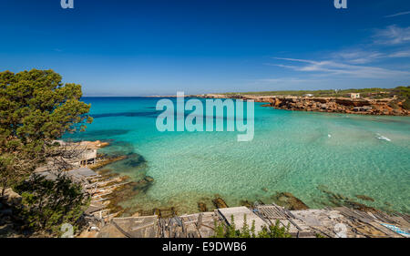 Plage de Cala Saona Banque D'Images