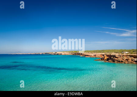 Plage de Cala Saona Banque D'Images