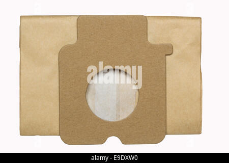 Le sac à poussière pour aspirateur isolé sur fond blanc avec clipping path Banque D'Images