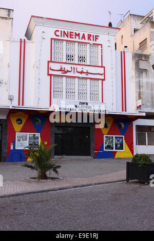 Tanger Maroc le cinéma rif d'extérieur de bâtiment Banque D'Images