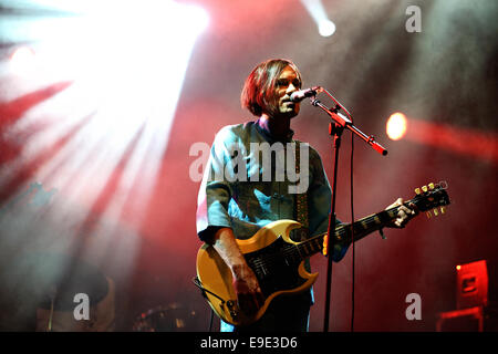 BENICASSIM, ESPAGNE - 18 juillet : de Montréal (groupe de rock américain) effectue au Festival le 18 juillet 2014 à Benicassim, Espagne. Banque D'Images