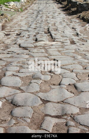Pavés dans la Via Appia de Rome, Italie Banque D'Images