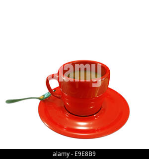 Tasse de café isolé sur fond blanc Banque D'Images