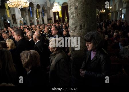 Thessalonique, Grèce. 26Th Oct, 2014. Glorification cérémonie à l'église de Saint Demetrius le saint patron de Thessalonique, Grèce le 26 octobre 2014. Credit : Konstantinos Tsakalidis/Alamy Live News Banque D'Images