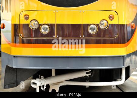 Nouvelle classe ATM 4900 Tramway (nez détail). Milan, Italie Banque D'Images