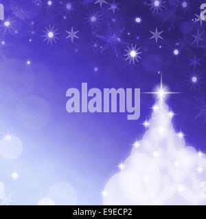 Résumé fond de Noël avec des flocons de couleur bleu Banque D'Images