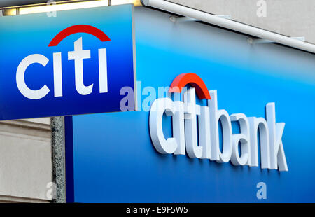 Londres, Angleterre, Royaume-Uni. Direction générale de la Citibank Banque D'Images