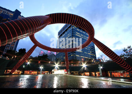 Fontaine de la richesse de Singapour Banque D'Images