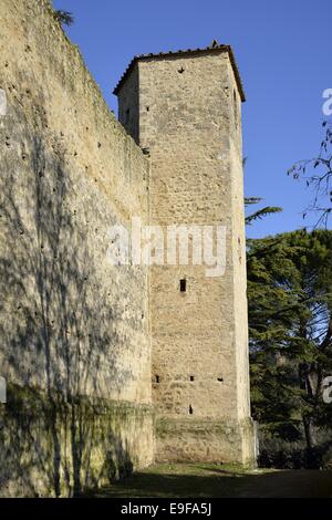 Remparts de la ville de Staggia Senese Banque D'Images