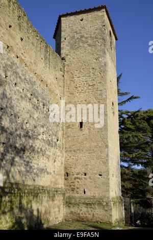 Remparts de la ville de Staggia Senese Banque D'Images