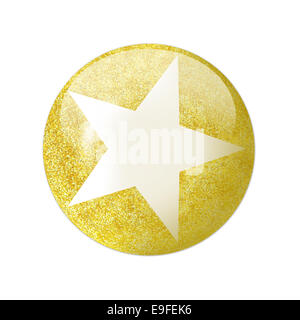L'icône 3d golden star Banque D'Images