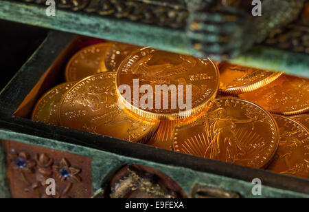 Collection de pièces d'or d'une once Banque D'Images