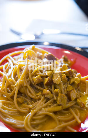 Spaghetti alla carbonara Banque D'Images