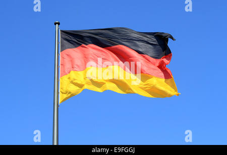 Allemagne drapeau dans le vent Banque D'Images