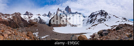 Fitz Roy de à la laguna PANORAMA Banque D'Images