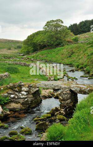 Pont au-dessus du clapet, Blackbrook Nr Princetown, Dartmoor Banque D'Images