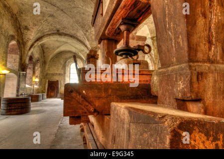 Ancienne cave à vin à Kloster Eberbach Banque D'Images