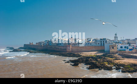 Bateaux de pêcheurs dans le port d'Essaouira, Maroc Banque D'Images