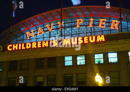 Le Navy Pier à Chicago, IL. Banque D'Images