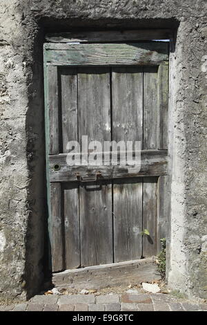 vieille porte en bois Banque D'Images