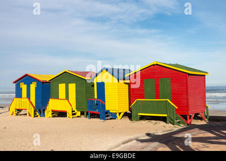 Gordons bay beach huts Banque D'Images