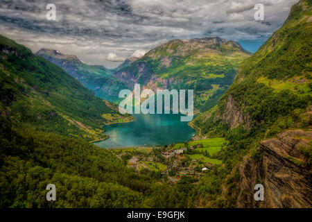 Avis de Geiranger Banque D'Images