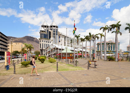 Le Caudan Waterfront moderne salon, Port Louis, Ile Maurice Banque D'Images