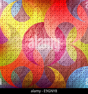 Résumé motif coloré sur papier texturé fond Vecteur de créativité. Banque D'Images