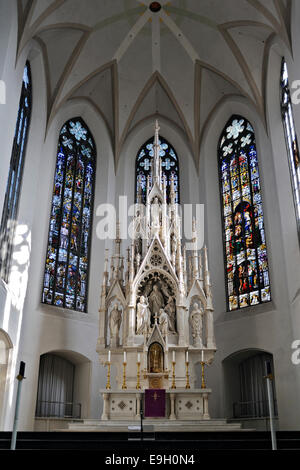 Maître-Autel, église Neue église paroissiale Saint Johann Baptist, Au-Haidhausen, Munich, Haute-Bavière, Bavière, Allemagne Banque D'Images