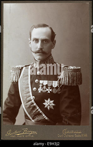 Portrett av kong Haakon VII Banque D'Images