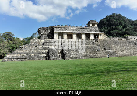 Templo de las Inscripciones, Temple des Inscriptions, site archéologique Maya de Palenque, du patrimoine culturel mondial de l'UNESCO Banque D'Images