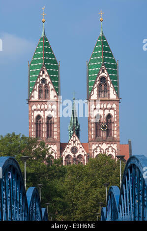 Herz, Jesu-Kirche ou Sacred Heart Church, construit dans le style de l'historicisme, consacrée en 1897, Freiburg, Bade-Wurtemberg Banque D'Images