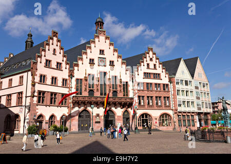 Römer, bâtiment carré Römerberg, centre historique, Frankfurt am Main, Hesse, Germany, Europe Banque D'Images