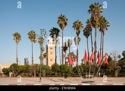 Mosquée de la Koutoubia à Marrakech, Maroc Banque D'Images